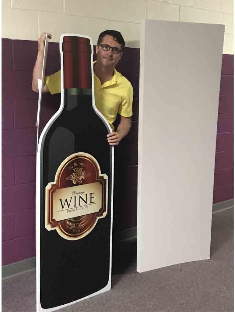 Jumbo Greeting Cards: GIANT Birthday Card (Wine image) 5 feet 8 inches Tall Card with Envelope