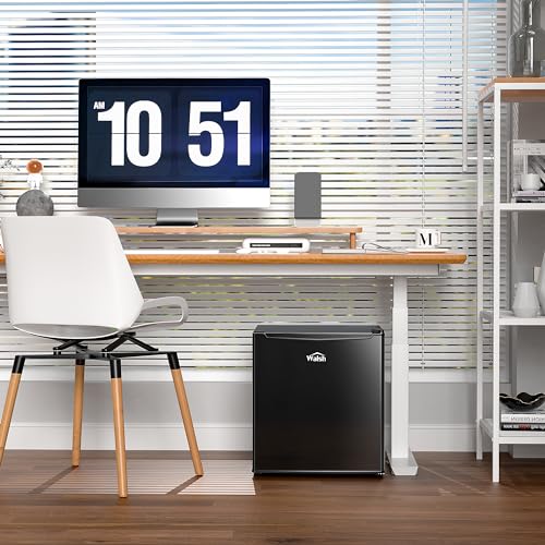 Walsh Compact Refrigerator, Single Door Mini Fridge, Energy Efficient, Adjustable Mechanical Thermostat with Chiller, Reversible Doors and Leveling Front Legs, 1.7 Cu Ft., Black on Fridge.com