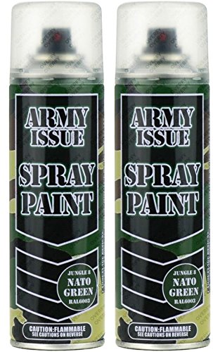 Army Issue No.8 Nato Green Jungle Fishing Camouflage Combat Spray Paint 250ml (2)