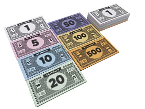 Mono 2 Sets Of 30 Each Bill Denomination, 60 Total In Mixed Colors: $1, 5, 10, 20, 50, 100, And $500 #TOP5