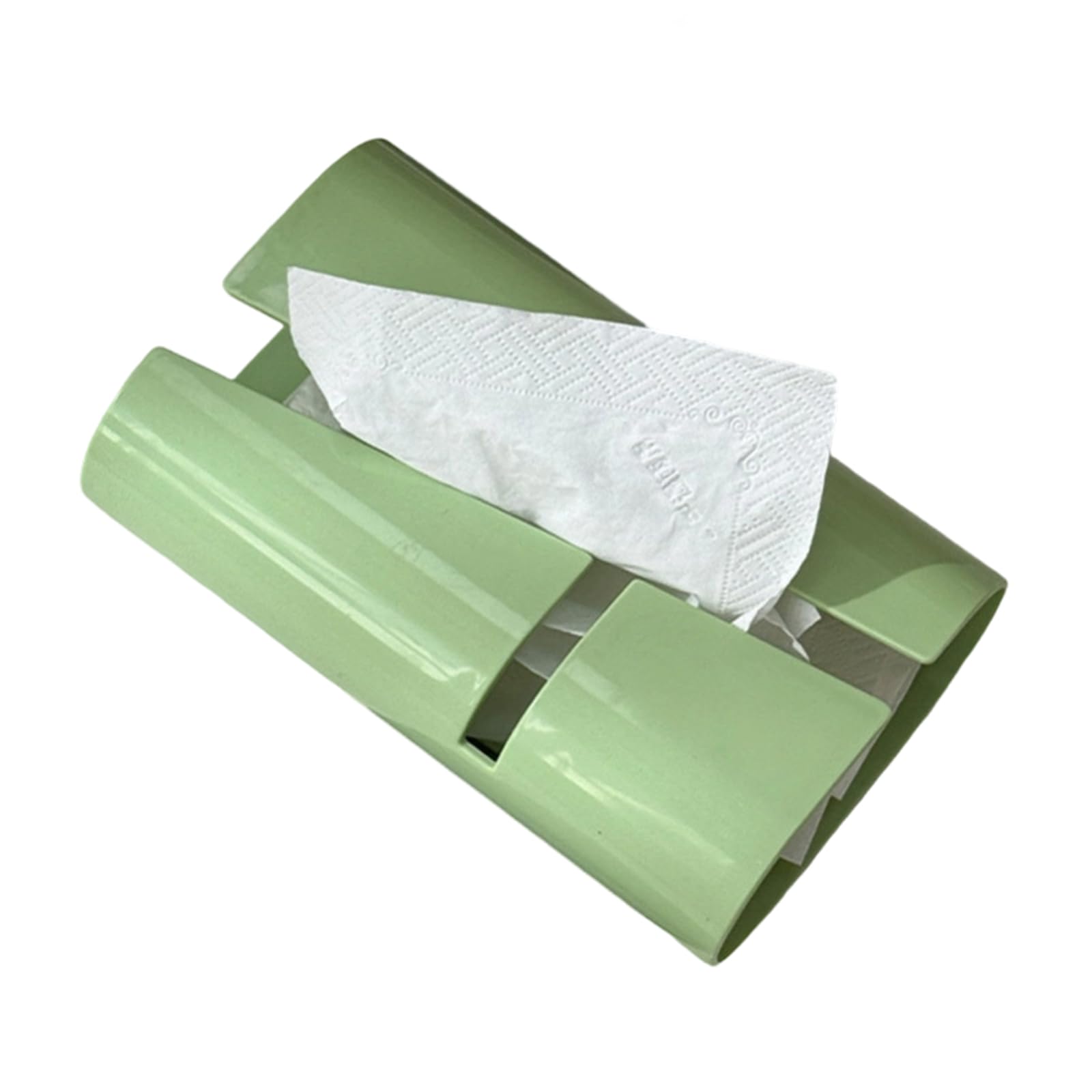 Nucelit Modern Curved Design Tissue Box Holder Stylish for Living Room Decor Kitchen Storage Supplies