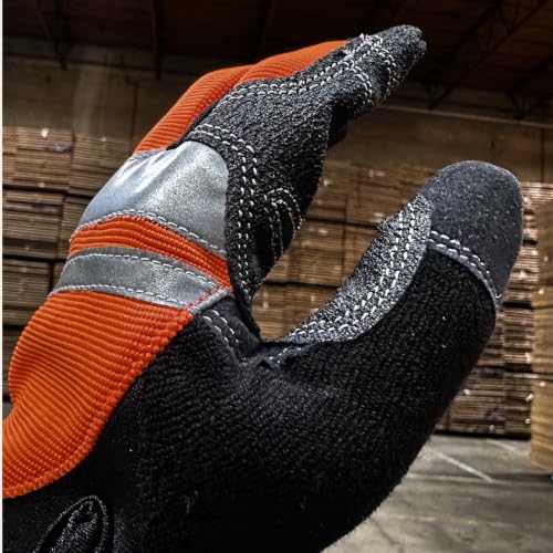 Image of Cestus 6085, 50 Pack Hi Vis Orange Safety Work Gloves, Medium