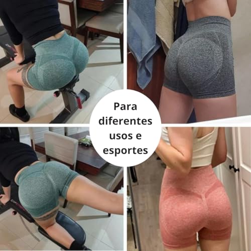 Shorts Modelador de Bumbum Fitness em Poliéster, Toque Macio e Fresco, Tecnologia Avançada, Empina B