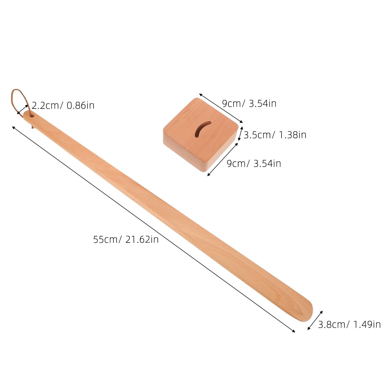 Operitacx Herramienta de Calzador de Madera de 56 Cm con Base Firme, Diseñado para Hombres y Mujeres, Uso en Hogar y Dormitorios, Facilita el Uso de Botas
