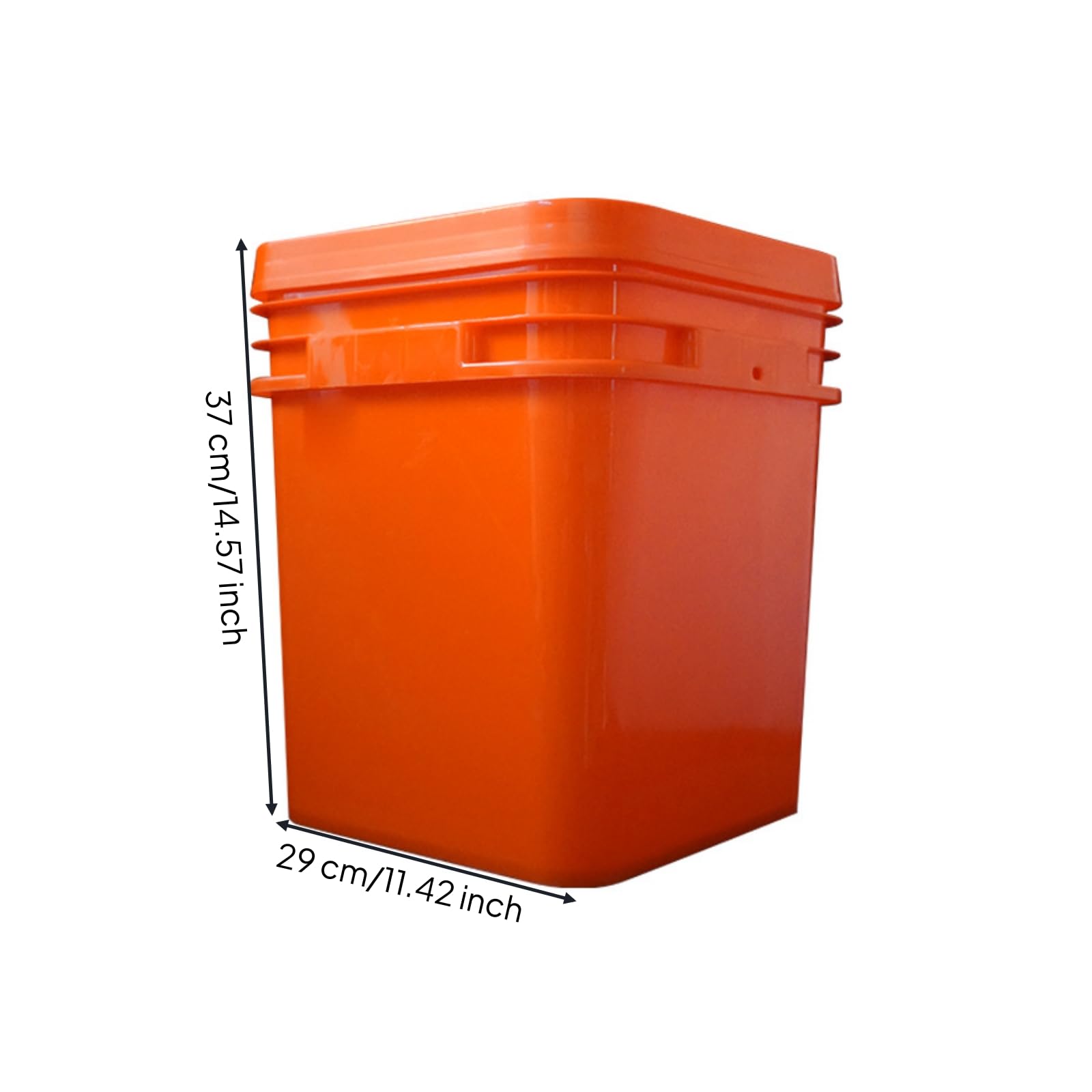 Auslaufsich eckig, Orange, 25 Liter