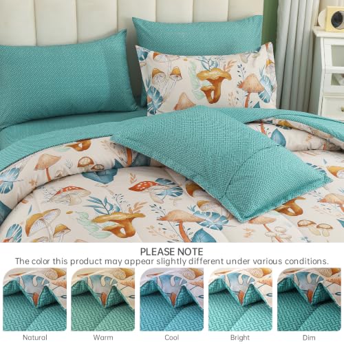 Image of Dinjoy Girls Comforter Set 6 Pieces, Twin Size Colorful Ombre Rainbow Bedding Set, Bed in A Bag for Kid Teen Girls (1 Comforter, 1 Flat Sheet, 1 Fitted Sheet, 1 Pillow Shams, 2 Pillowcases)