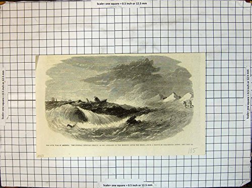 Old-print Copie Antique de Matin Blindé Fédéral de l'Amérique Keokuk de Guerre Après le Combat 1863 Old-print Copie Antique de Matin Blindé Fédéral de l'Amérique Keokuk de Guerre Après le Combat 1863