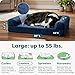 FurHaven Classic Sofa Orthopedic Dog Bed for Large Dogs with Egg Crate with a Solid Orthopedic Foam Base for Joint Support, Removable Washable Cover, Large, Quilted Sofa, Navy (Blue)