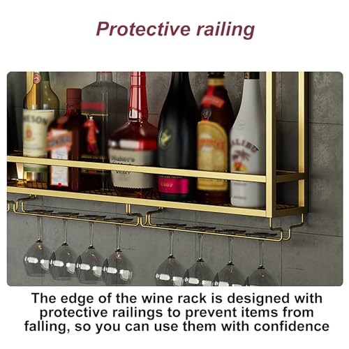 Supports à vin muraux en métal pour suspendre différents gobelets
