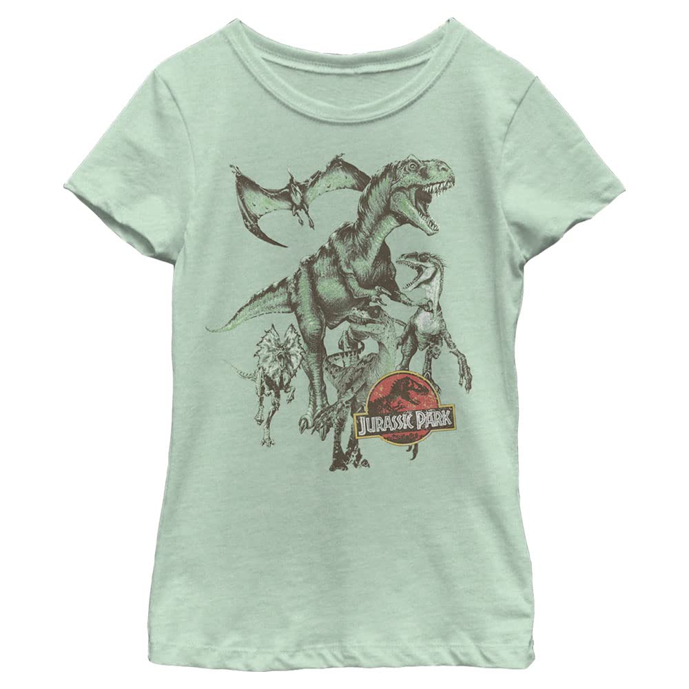 Jurassic Park Girl's Dino Retro Group T-Shirt