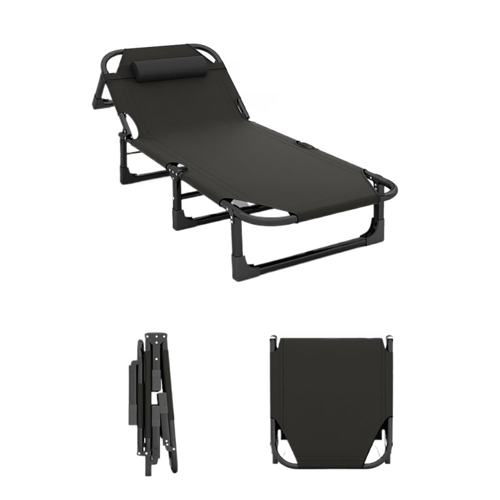 Camping Einzel-Zustellbett, einfaches Nickerchenbett im Büro, multifunktionales Nickerchenbett for Erwachsene, tragbarer Liegestuhl for Camping Feldbetten