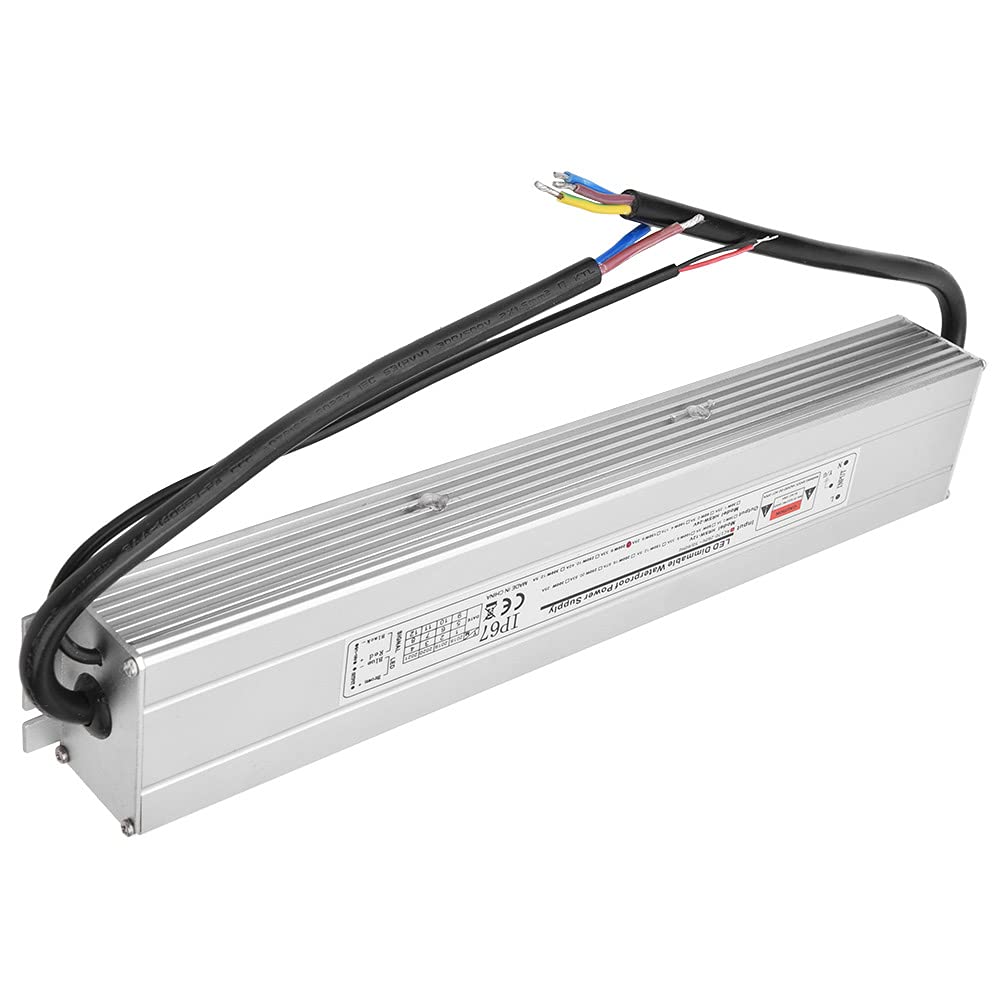 ViaGasaFamido Alimentatore Dimmerabile, Trasformatore Interamente in Rame, Alimentatore da 200 W 24 V con Classificazione IP67 per Luci LED e Strisce Luminose