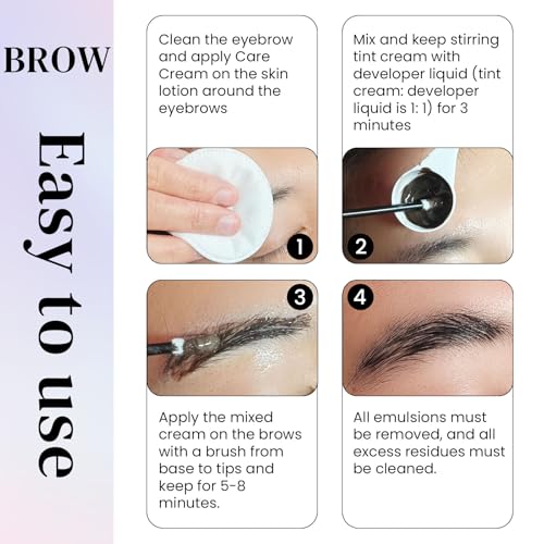 15ml Tinte Pestañas Negro, Libeauty Tinte Cejas, Tinte Pestañas Y Cejas, Tinte para Cejas, Gran Capacidad, Efecto Estándar Natural, para Uso Doméstico Y de Salón - imagen 6