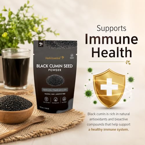 Image of Herb Essential Black Cumin Seed Powder 100g Kalonji Nigella Sativa, Natural