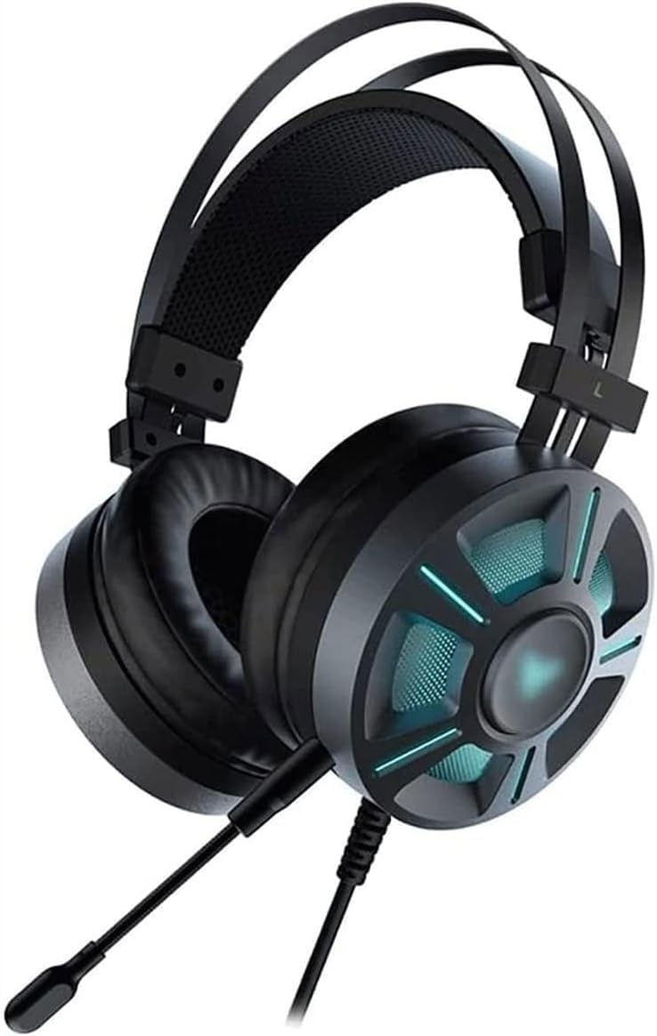 Cuffie da Gioco con Audio Surround 7.1, Una Cuffia con Microfono con cancellazione del Rumore e Luce RGB, Cuffie da Gioco for Computer