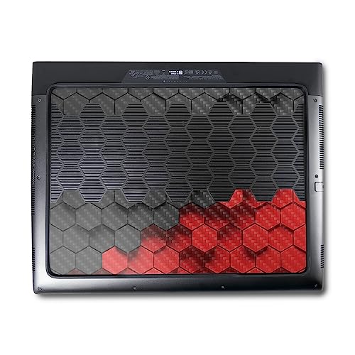 Image of MightySkins Carbon Fiber Skin Compatible with Alienware M18 R1 (2023) Full Wrap Kit - Two-Tone Hex | Protective, Durable Textured Carbon Fiber Finish | Easy to Apply & Change Styles | Made in The USA