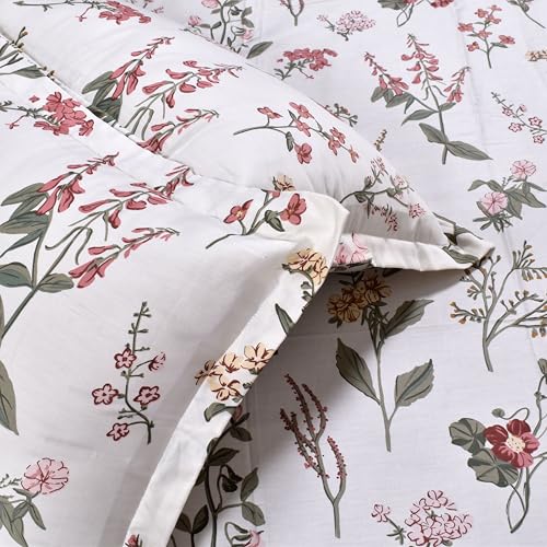 Image of Huesland by Ahmedabad Cotton 210 TC Premium Cotton Pillow Cover Set of 2 - White, Yellow & Pink