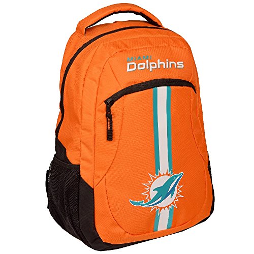 NFL Miami Dolphins Action Backpack, Team Color, One Size