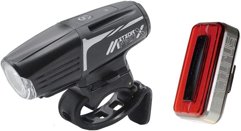 MoonMeteor X Auto Pro Front Light and Arcturus Auto Rear Rechargeable Bike Light Set