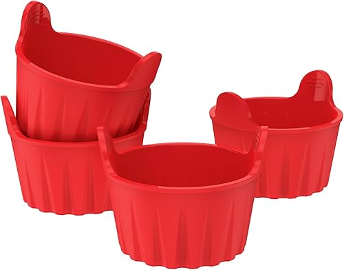 Miniatura 8 de Freidora de aire, 4 unidades, cazador furtivo de huevos, de silicona de grado alimenticio, de silicona de fácil liberación, moldes redondos de