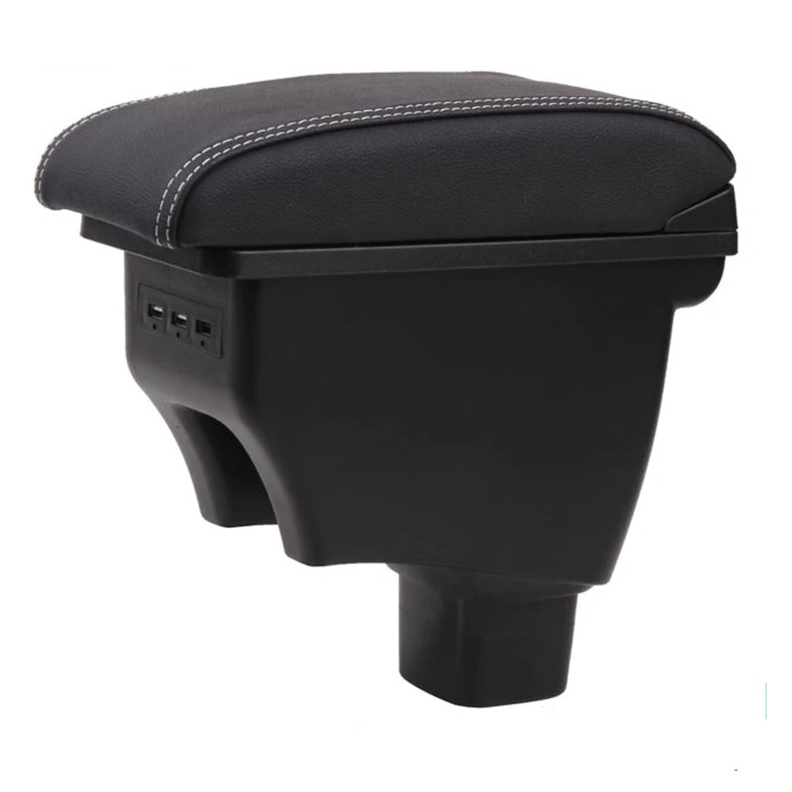 UMDJJU For Suzuki For Sx4 2007-2013 Car Rotatable Armrest Arm Rest Center Centre Console Storage Box Car Centre Console Armrest Box(Black white line)