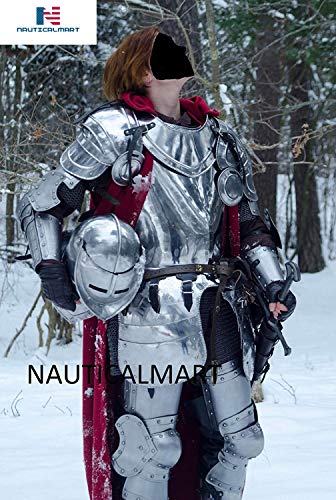 NauticalMart Medieval Knight Wearable Full Suit of Armor- LARP Custom Size Halloween Costume