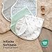 KeaBabies 4-Pack Baby Burp Cloths Baby Girl, Boy - Organic Cotton Burp Cloth, Extra Large, Absorbent, Soft Burping Cloths & Bibs Set for Babies, Newborn Burp Clothes, Thick Burp Rags (Nordic)