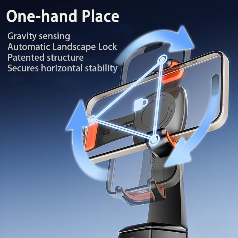 Miniatura 3 de weini Trípode de seguimiento facial automático giratorio de 360 para teléfono celular, kits de fotos y video, sin aplicación, soporte de cámara con