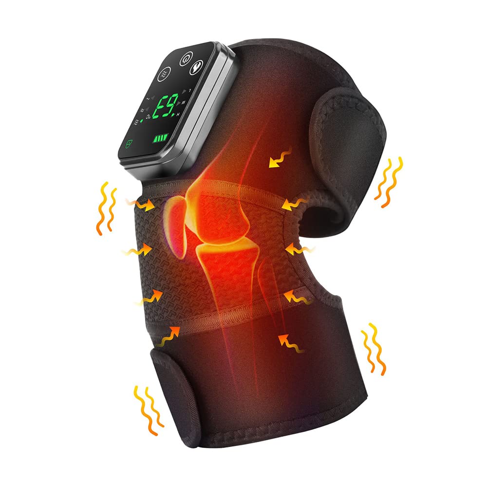Knee Massager, Heated Knee Braces with Vibration, 3 Adjustable