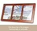 Klikel Photo Collage Frame - Walnut Brown Wooden Wall Frame - 3 Openings – 5x7 Pictures - Decorative Family Picture Frame