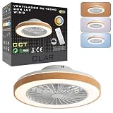 CLAR - Ventilador De Techo Con Luz, Ventilador De Techo Con Luz Silencioso, Silencioso Con Mando, Ceiling Fan With Light