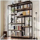 SIMPLE Wisdom Librero,Librero Organizador Abierto de 8 Capas,Librero Minimalista,Libreros de Madera de 180CM de...