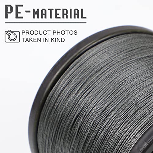 SXSHUN 1000 Metre Fishing Line 4 Way Premium PE Braided Line Fishing Line Super Braided Grey, Adult (Unisex), X0QSI4T1260XQ - Image 2