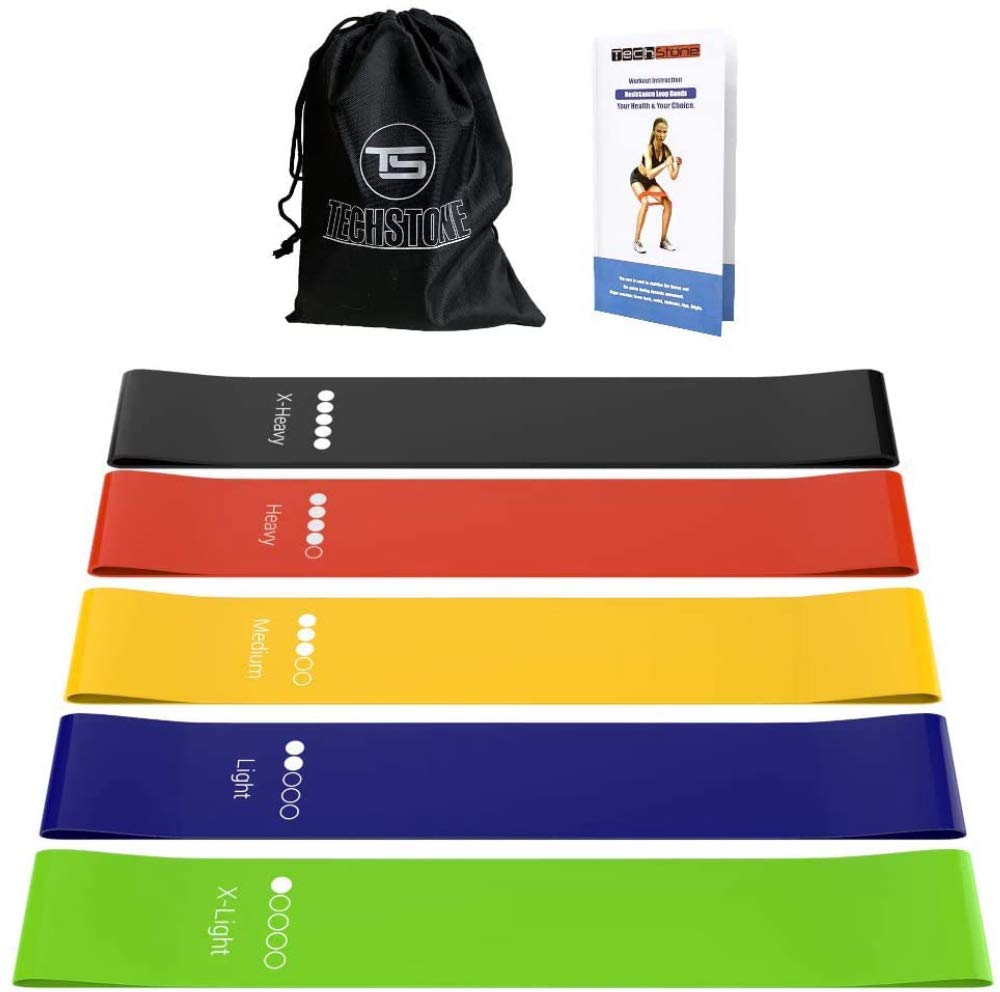 RajoNN Widerstandsbänder-Set für Männer und Frauen, 5er-Pack, Verschiedene Widerstandsstufen, elastisches Band für Zuhause, Fitnessstudio, Lange Übungen, Workout, Yoga, inklusive Tragetasche
