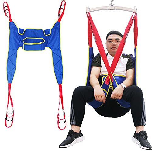 Saiying 患者リフトスリング、全身患者ホイストスリング階段スライド移動ベルト、中型トイレスリング 患者/高齢者移動サポート 介護リフト 高齢者 肥満者 (L)
