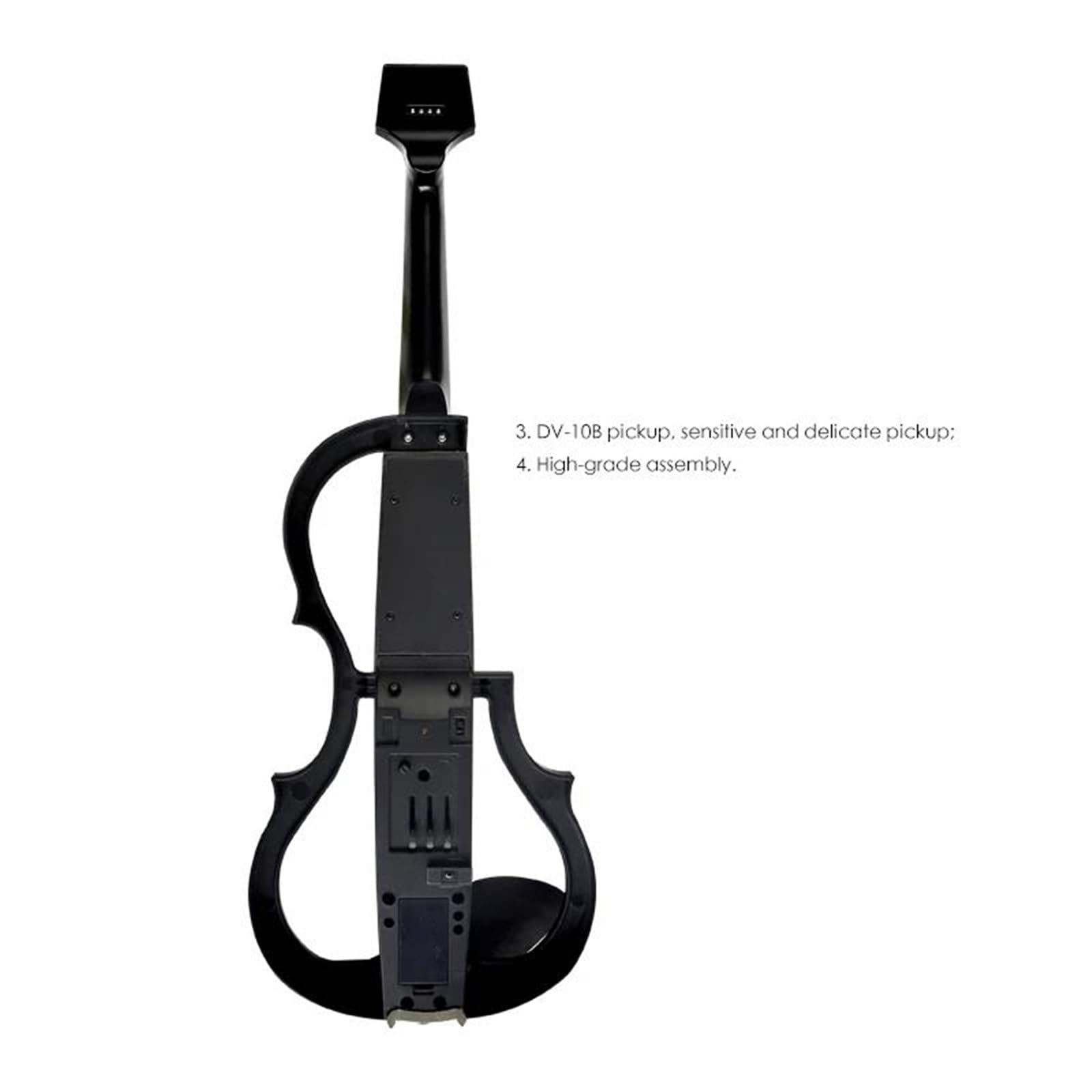 Violino Set Violino Elettrico In Fibra Di Carbonio Strumenti A 4/4 Corde Violino Acustico Elettrico