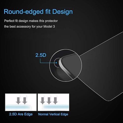 Miniatura 8 de LOOLZVELILOAP GlasTR EZ FIT - Protector de pantalla de vidrio templado diseñado para Tesla Model 3  Y, cristal transparente