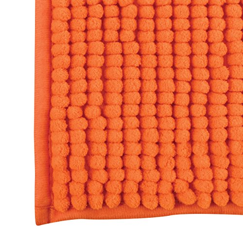 MSV Chenille Bath Mat, Orange, 40 x 60 cm