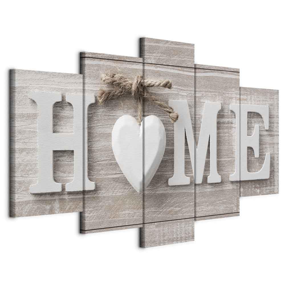 murando Canvas Wall Art Home 100x50 cm / 40"x20" 5 pcs. Large Canvas Prints XXL - Art Deco Pictures for Bedroom Walls - Home Decor Wall Pictures for Living Room Boards Wood m-A-0685-b-m