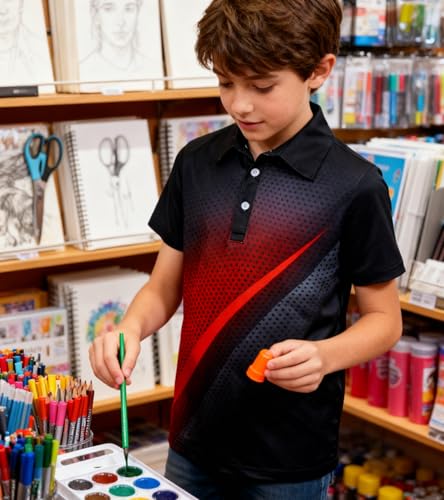 Image of uideazone Boys Polo Shirts Dry Fit Performance Golf Short Sleeve Casual School Uniform Size 5-14