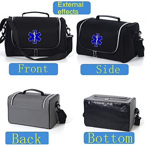 Custom Logo With 2 Piece Set Medical Bags For Small Medical Equipment, Liquids And Glassware, Suitable For First Aid, Nursing, Home Health, Medical Bags For Traveling By Nurses And Doctors（Grey） #TOP2