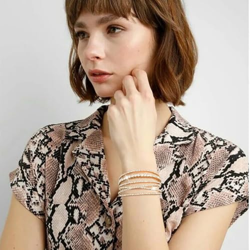 Suyi Rhinestone Bracelet Multilayer Gold Cuff Bracelet for Women Crystal Braidal Bracelets3