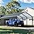 SUNLEI 12X20 FT Carport, Heavy Duty Carport Canopy with Galvanized Steel Roof and Frame, Metal Carport Upgraded Extra Large Garage for Pickup, Boat, Car and Tractors