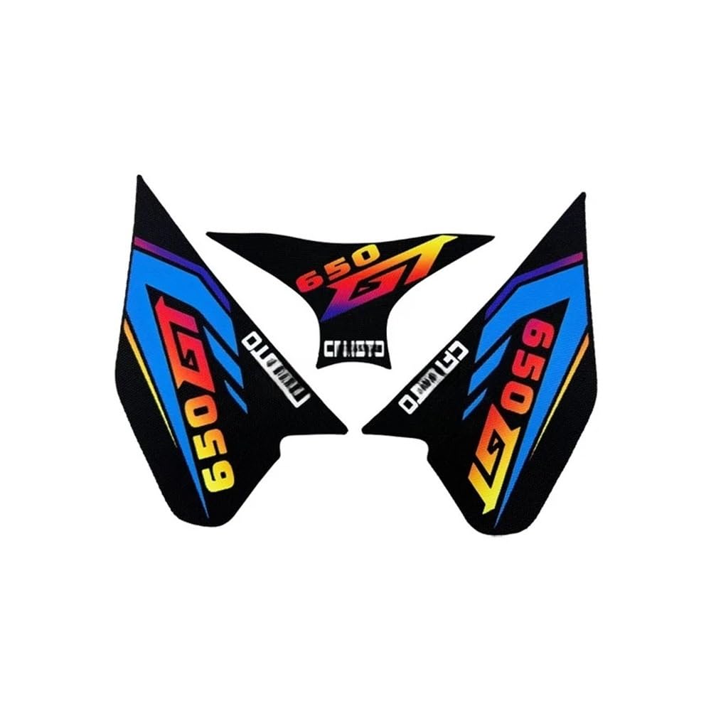 Motorcycle Fuel Tank Protector for CF&Moto 400GT 650GT Motorcycle Tank Decal Knee Sticke(650GT F)