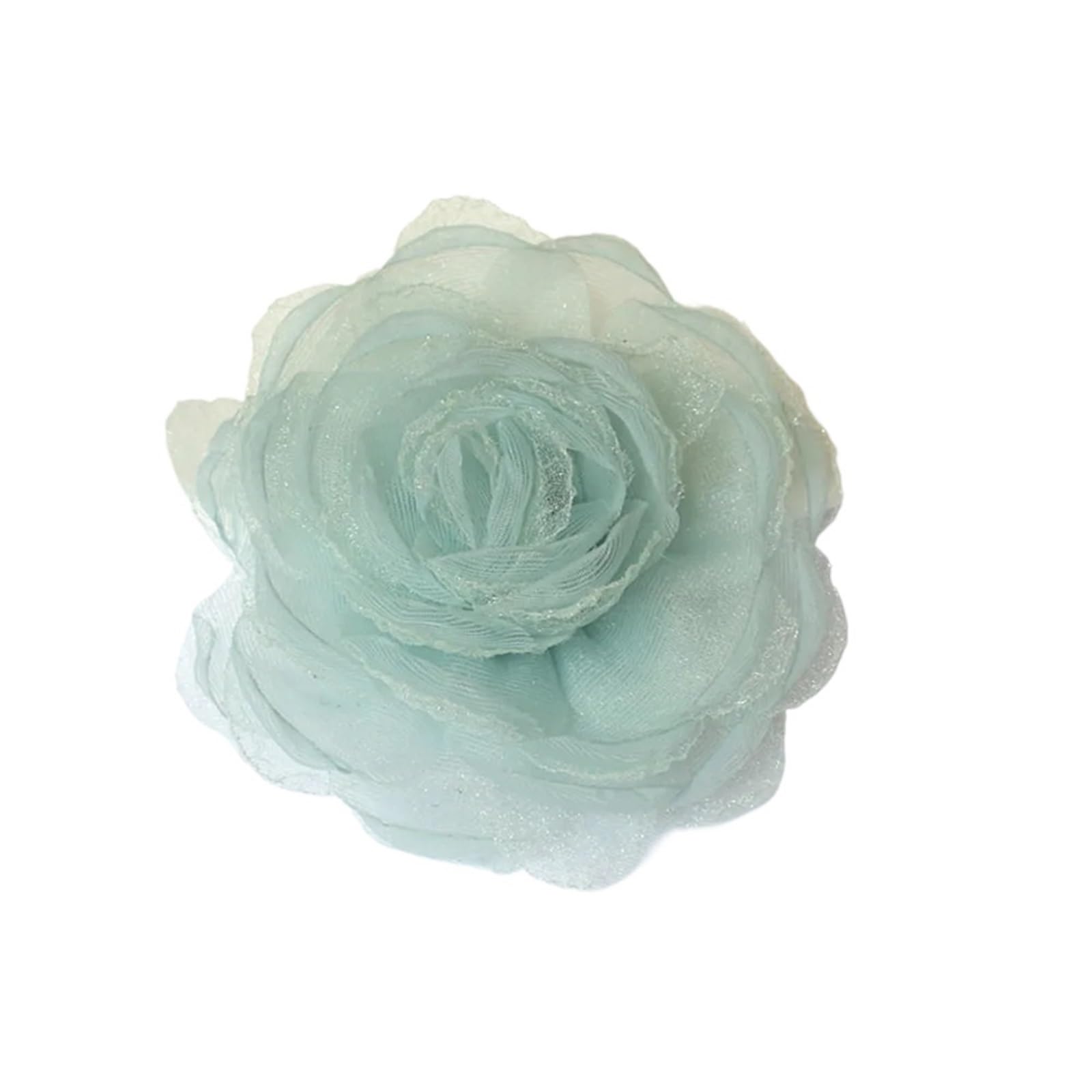 Wtaxbh A Iron On Patches 12Pcs/Lot 7Cm Handmade Organz Chiffon Rose Fabric Rtificial Flower For Wedding Dress Hats Headband Decoration(A)