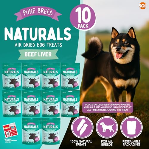 Pure Breed 500g Air-Dried Beef Liver for Dogs Treats Natural 10x In Resealable 50g Bags Dog Chews Long-Lasting High Protein Low Fat Rewards Medium to Large Breeds Grain Free, For 8 Weeks Old Puppies - Image 4