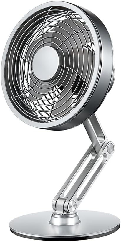 Desk Fan Small Table Fan with Strong Airflows Rechargeable Fan Adjustable Height