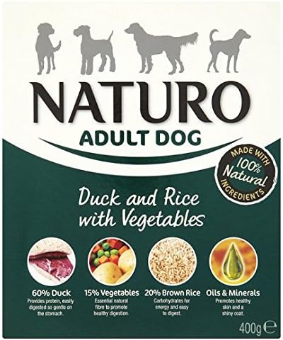 Naturo Adult Duck And Rice Vegetable Dog Food Tray 400G