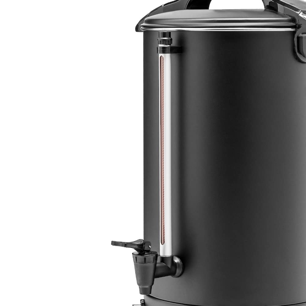 Cafetera Profesional | Capacidad 13 Litros | Indicador de Nivel | Cafetera Industrial | Elegante Color Negro Mate | Dimensiones 33,5x33,5x56,5 cm | Potencia 1600 W