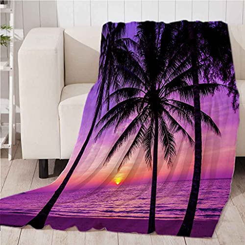 Couverture ciel violet douce toutes saisons plaid microfibre lit 150x200 - 5